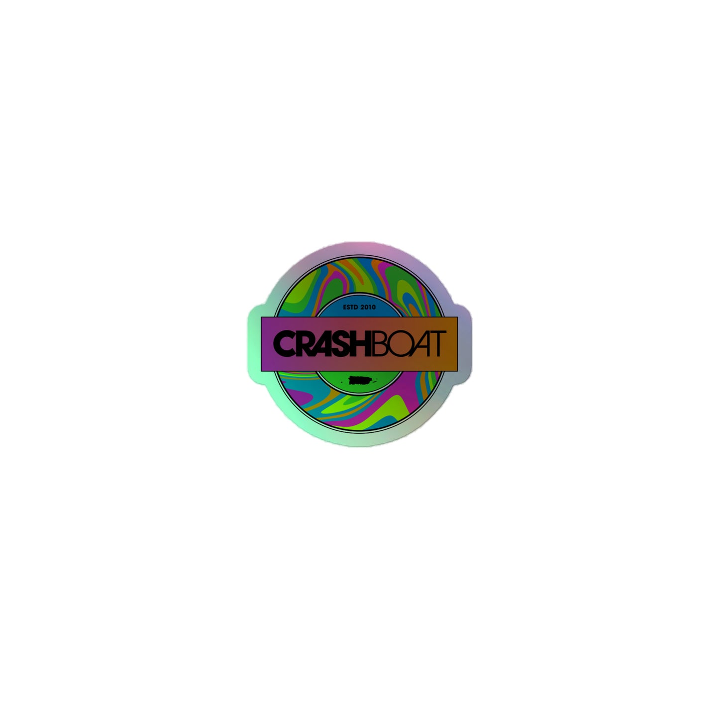 80's Circle Badge Holographic Stickers