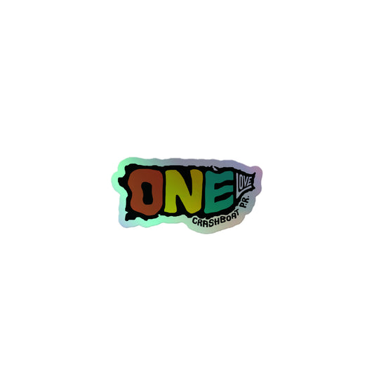One Love Holographic Stickers