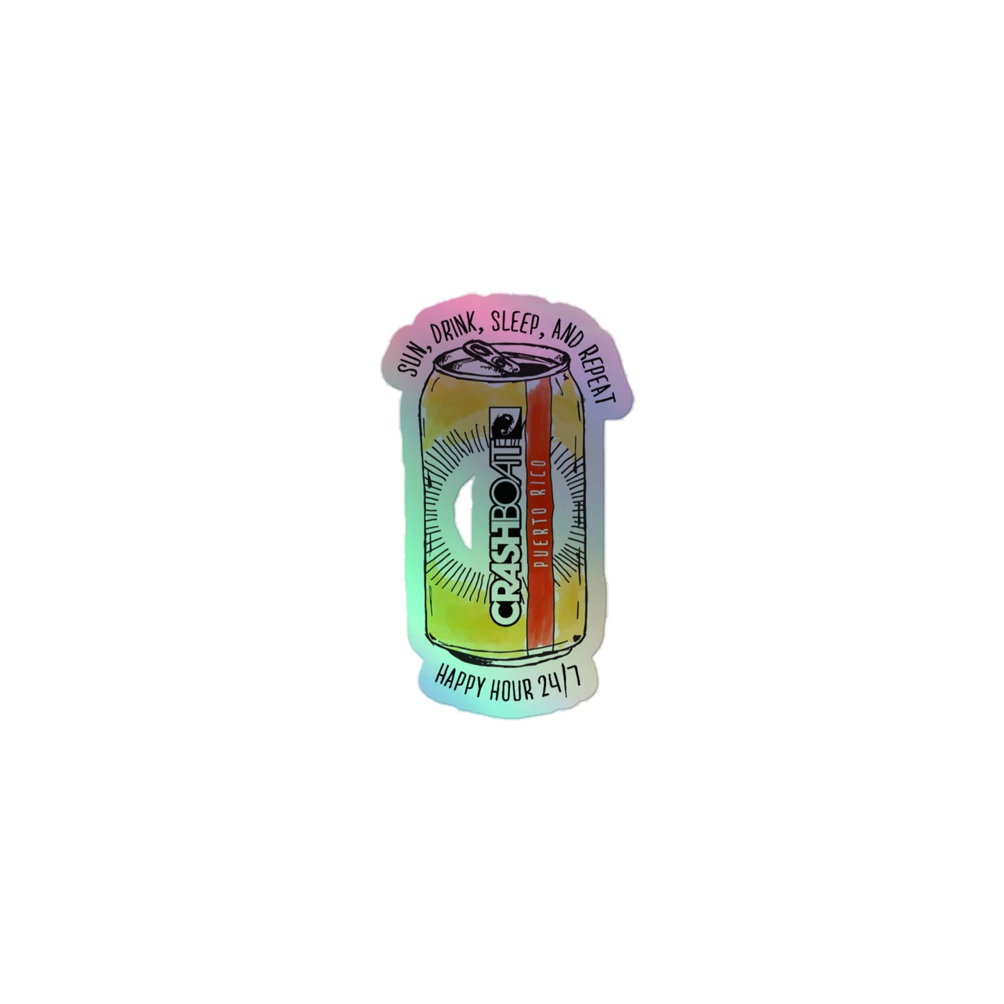 Beer Can Holographic Stickers