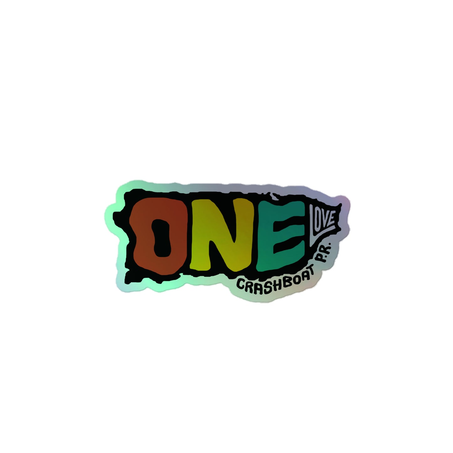 One Love Holographic Stickers