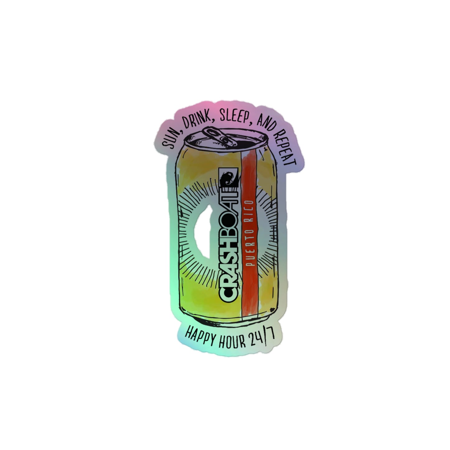 Beer Can Holographic Stickers
