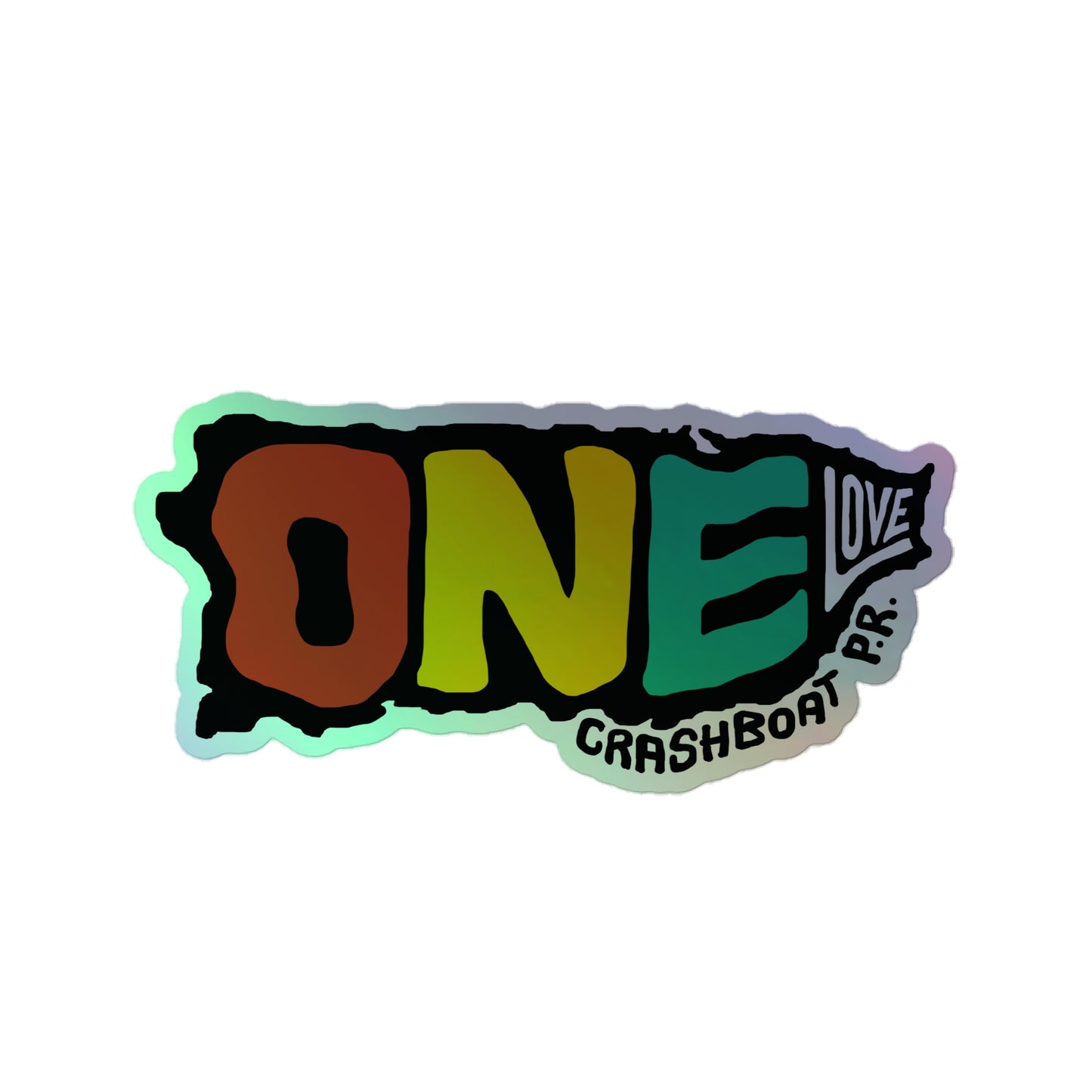 One Love Holographic Stickers
