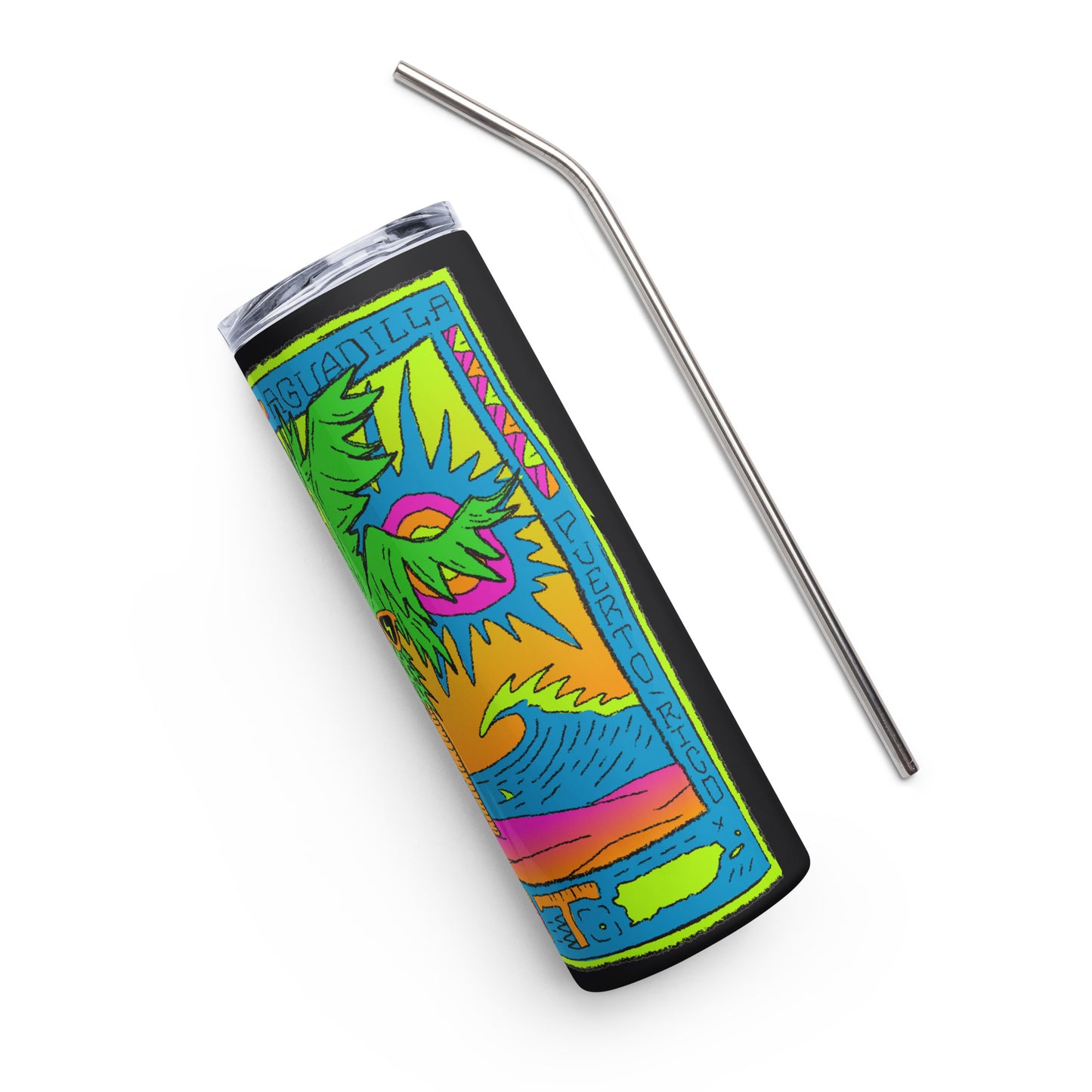 80s Palm Stainless Steel Tumbler