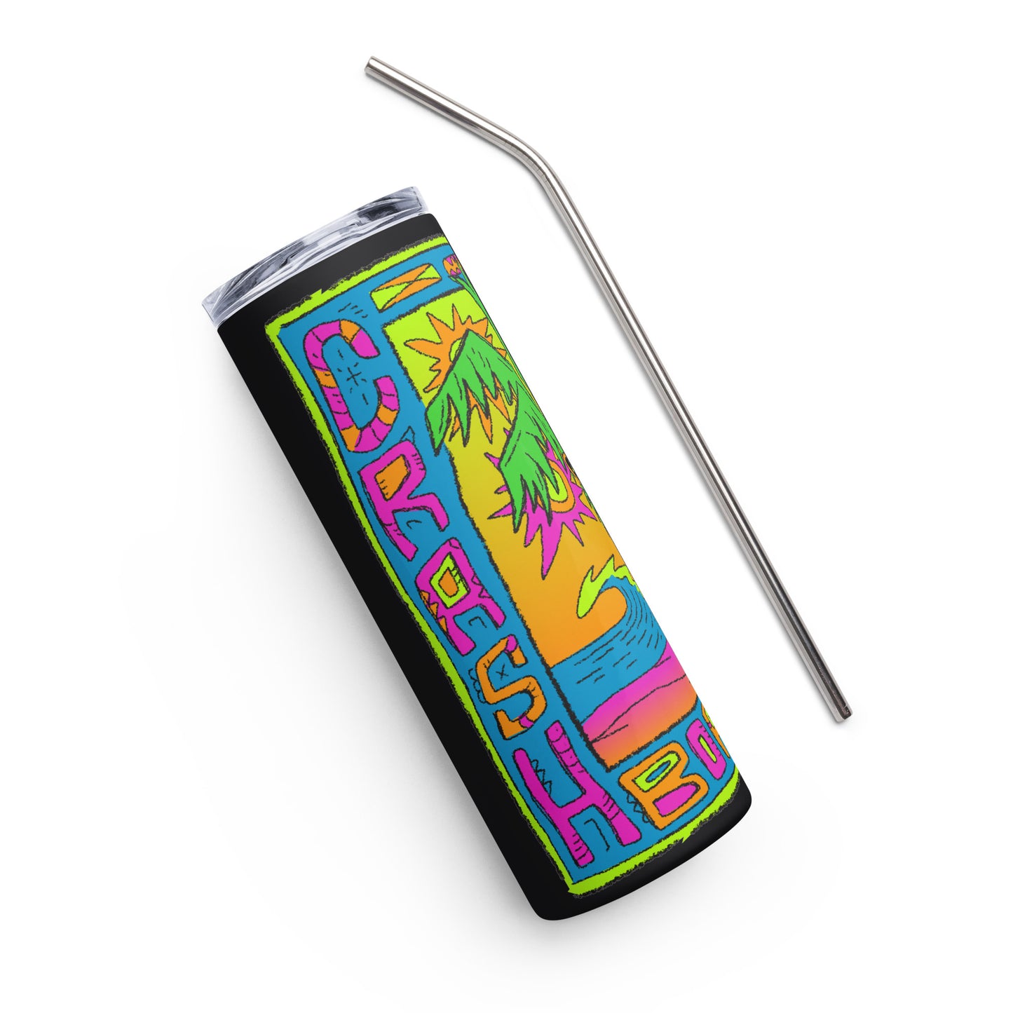 80s Palm Stainless Steel Tumbler