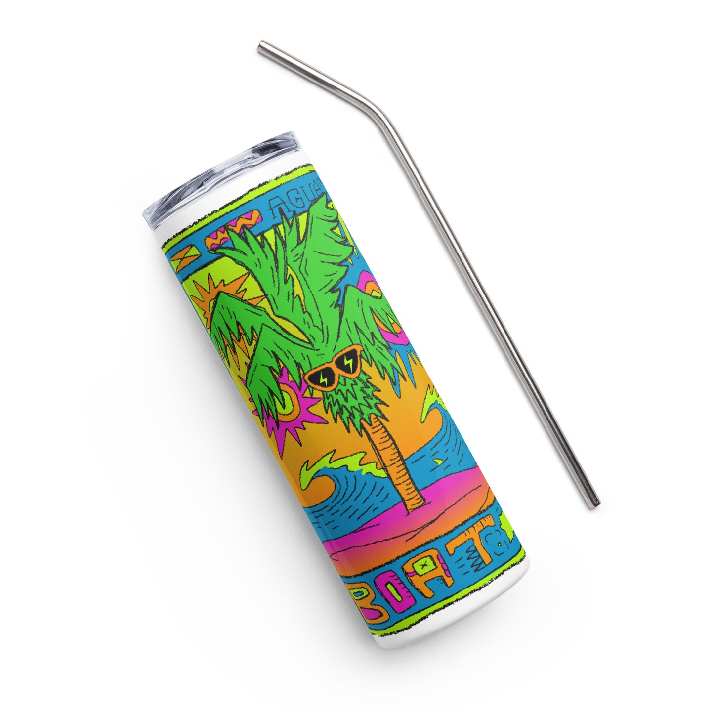 80s Palm Stainless Steel Tumbler