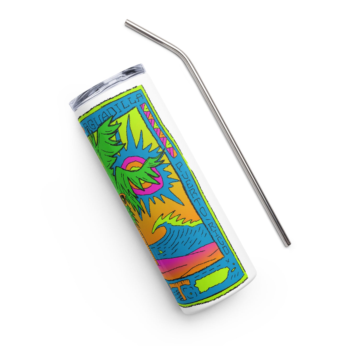 80s Palm Stainless Steel Tumbler
