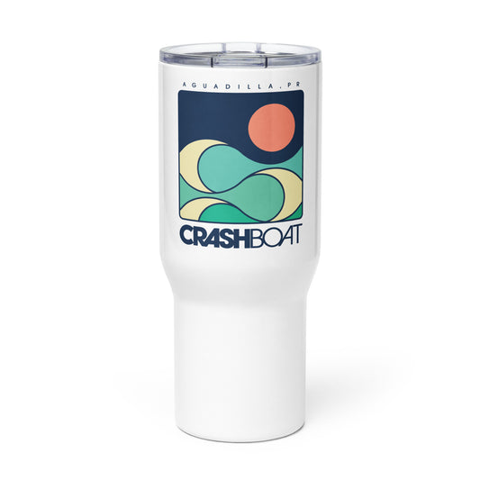 Mountain & Wave Travel Mug with a Handle