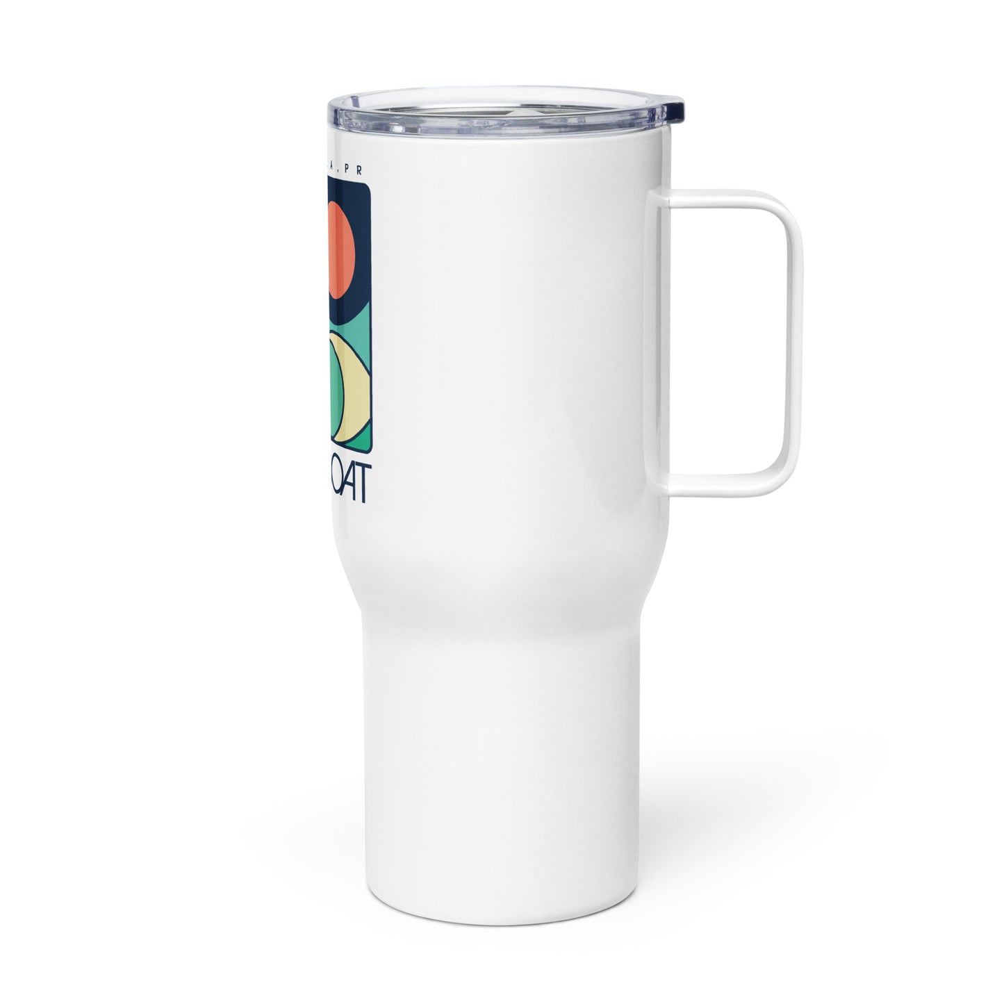 Mountain & Wave Travel Mug with a Handle