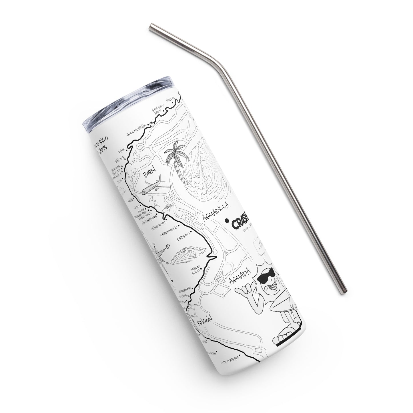 Surf Map Stainless steel tumbler