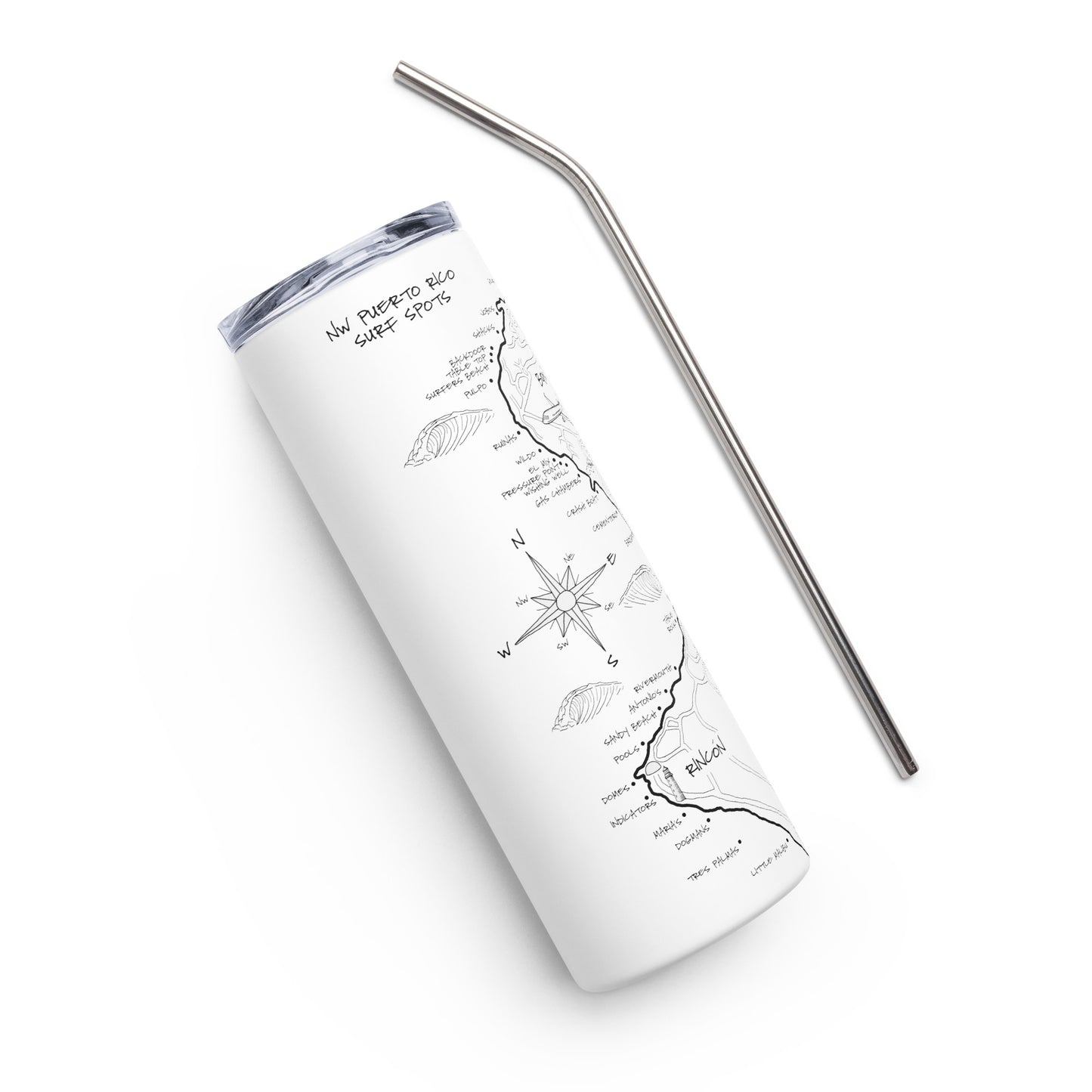 Surf Map Stainless steel tumbler